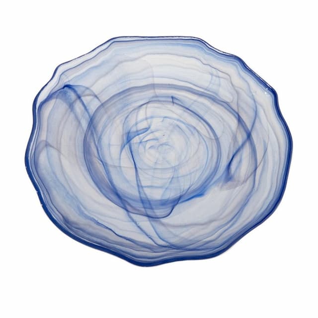 Тарелка ARDACAM Amorf ARD 1967.64 d 21 см h 2 см (стекло, цвет / декор сине-белый)