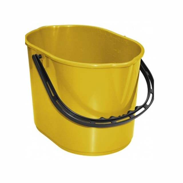 Ведро c ручкой TTS PIT, 12 л, без отжима, желтое