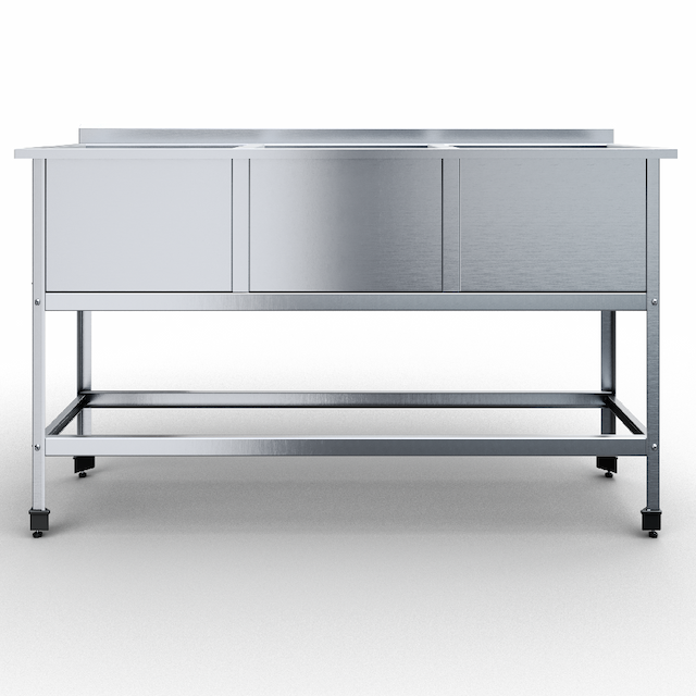 Ванна моечная сварная 3 емкости Rada ВМСВПЧ-3-17/6,3/8,5