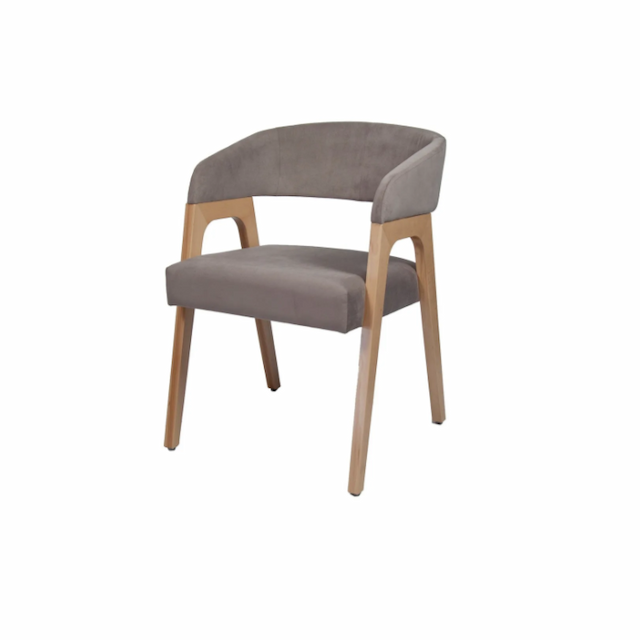 Кресло Клен Берни мтк657 с мягким сиденьем (деревянный каркас, Velutto 08)