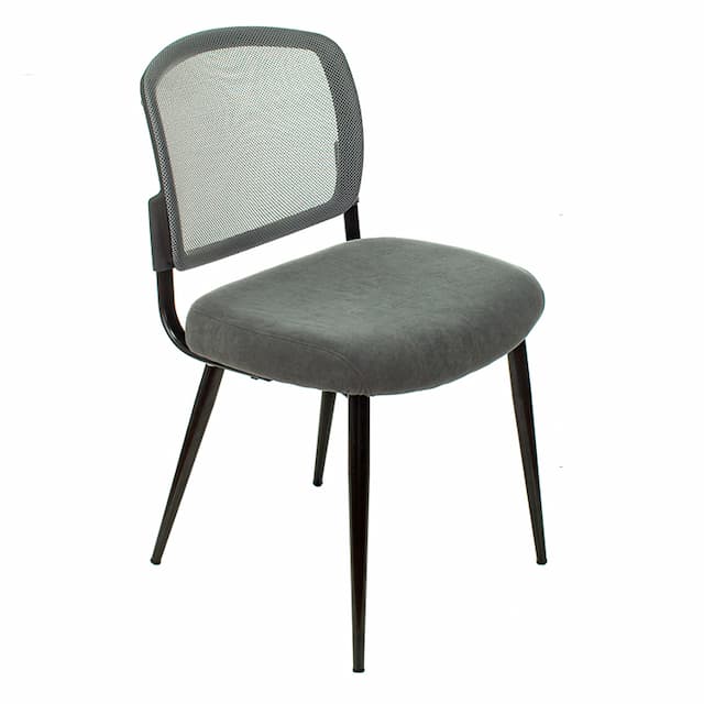 Стул для кухни Бюрократ KF-8 сетка/ткань серый металл черный на ножках (KF-8/GREY)