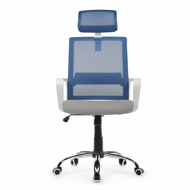 Кресло Riva Chair Mint RCH 1029HW Белый пластик/Синий